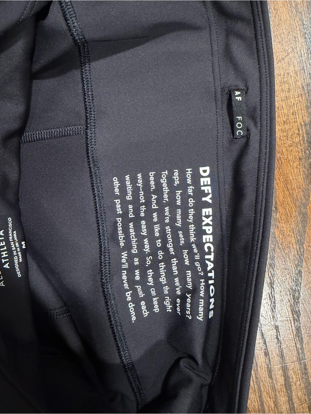 Allyson Felix Athleta Black Performance Leggings 0105 - Picture 9 of 15